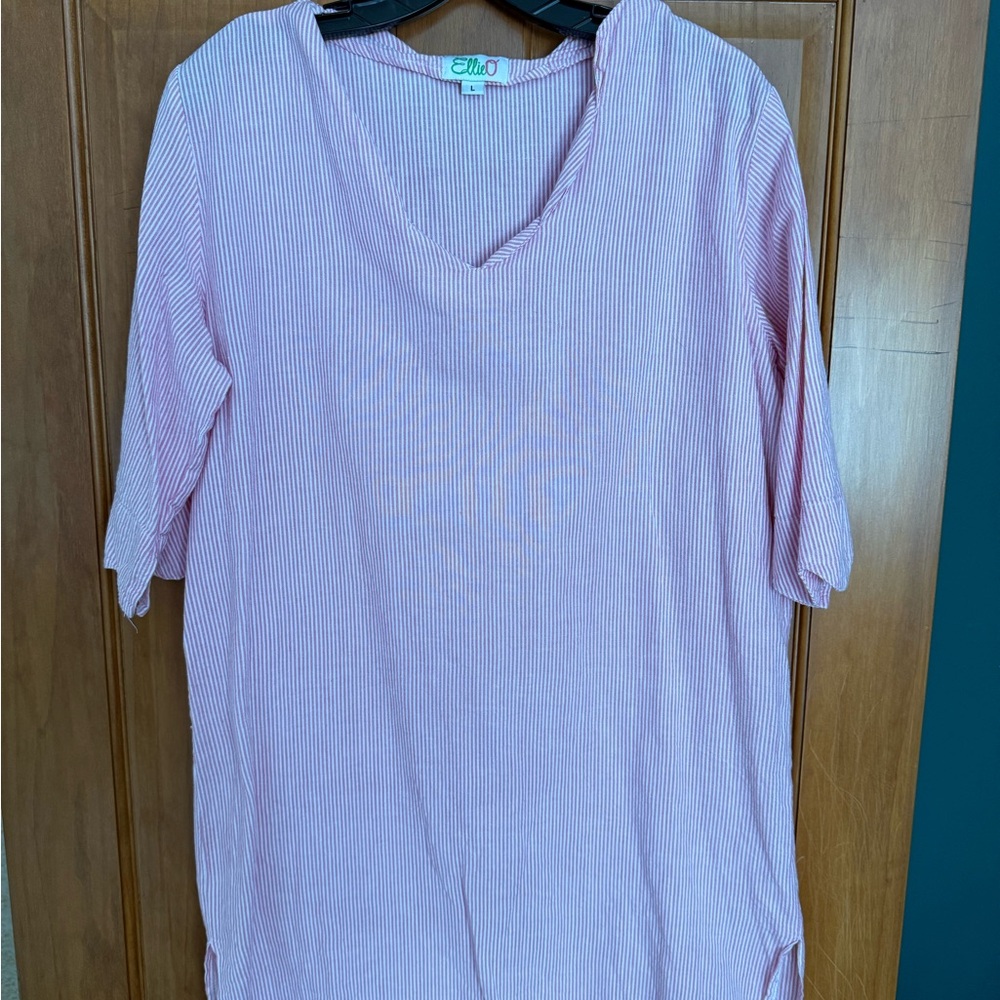 Ellie Soft Pink Striped Tunic